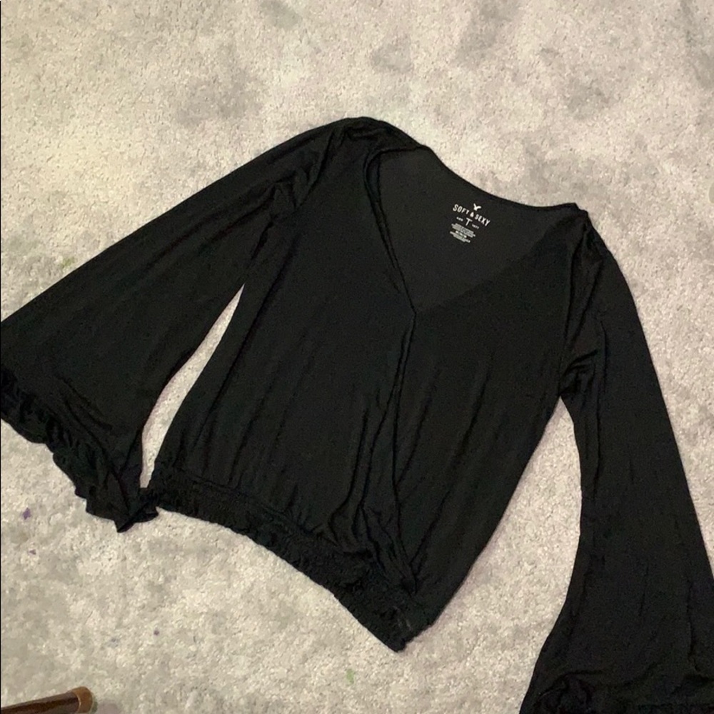 American Eagle Soft and Sexy Black Top